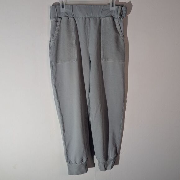 Anthropologie Saturday Sunday Sydney Blue Tie Belt Joggers Pants Women's Medium - Picture 3 of 10